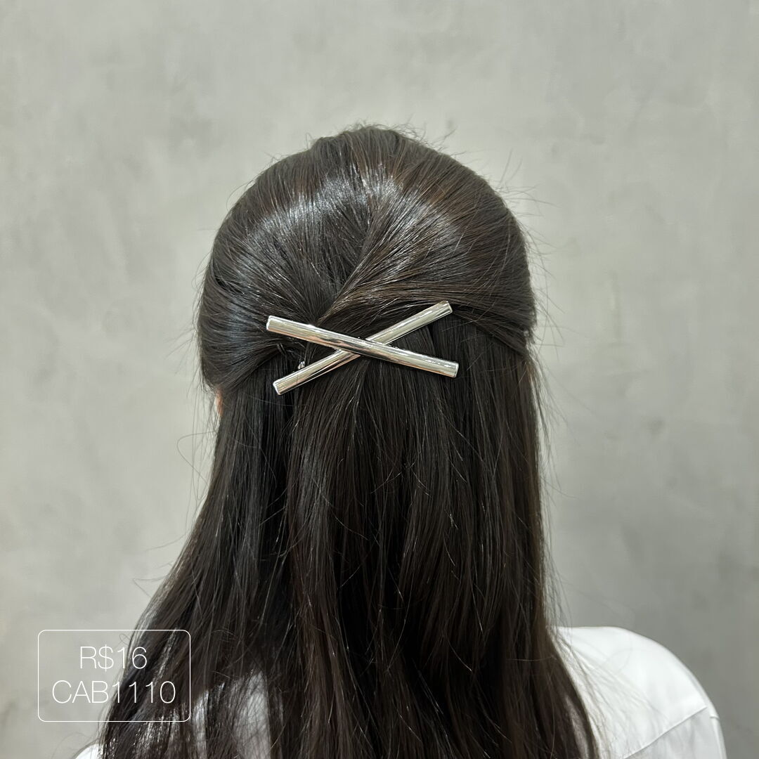 Hair Pin X G Liso Prateado